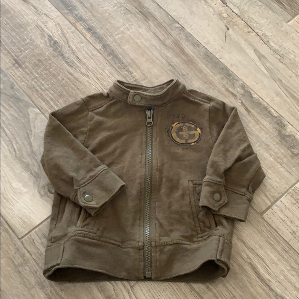 EUC Gap cotton moto jacket, sz 6-12 months